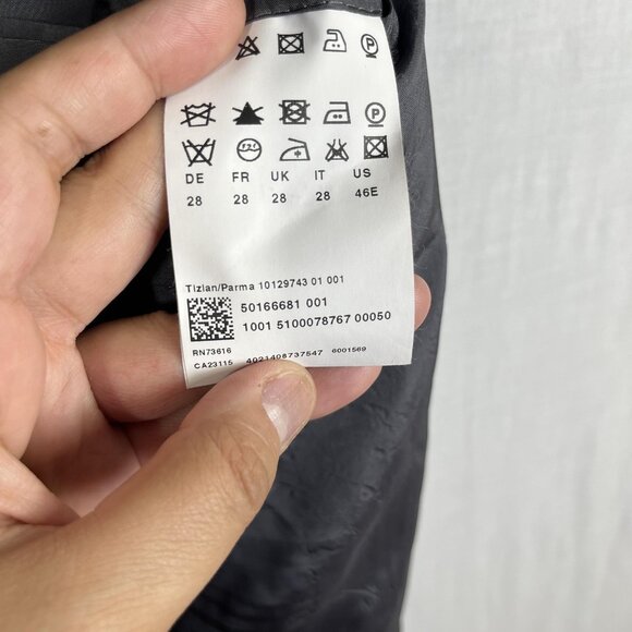 Hugo Boss Suit Mens 46 Long Gray Pinstripe Wool Two Button Jacket Pants 38x32 - Picture 5 of 16